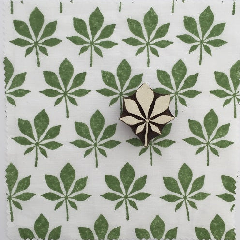 Indian Wooden Printing Block - Aston Leaf