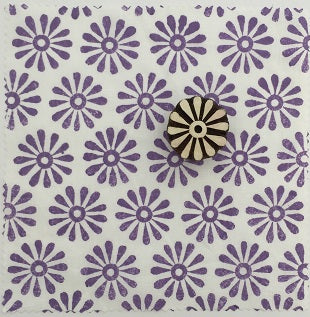 Indian Wooden Printing Block - Straight Petal Daisy