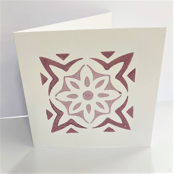 Indian Wooden Printing Block - Mediterranean Tile
