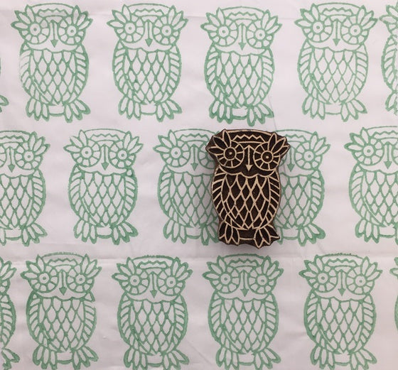 Indian Wooden Printing Block - Large Owl