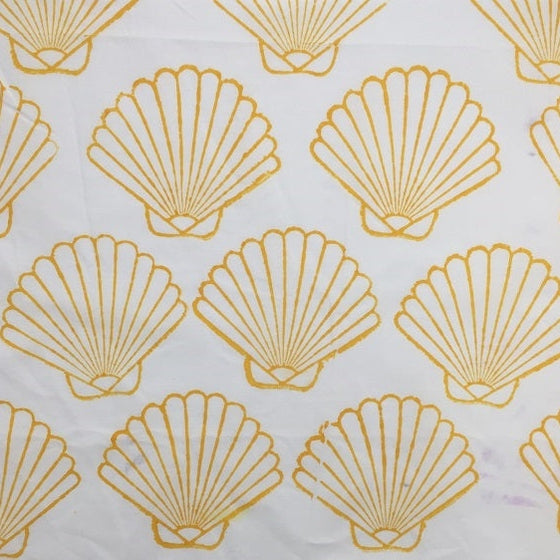 Seashell Indian wooden printing block