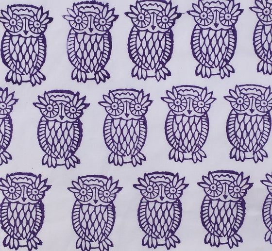 Indian Wooden Printing Block - Medium Owl