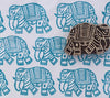 Indian Wooden Printing Block - Medium Walking Elephant Facing Right