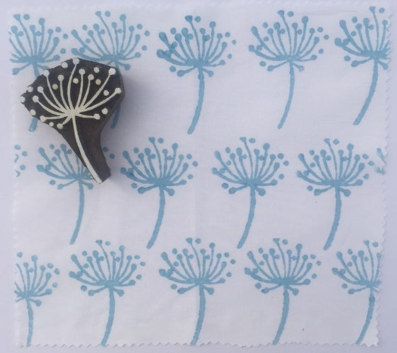 Indian Wooden Printing Block - Single Seedhead
