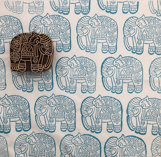 Indian Wooden Printing Block - Sleepy Elephant