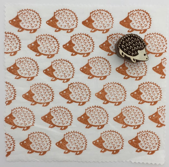 Indian Block Printing Kit - Small Hedgehog