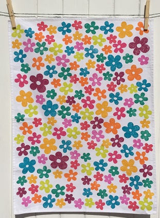 Indian Wooden Block Set - Funky Flowers