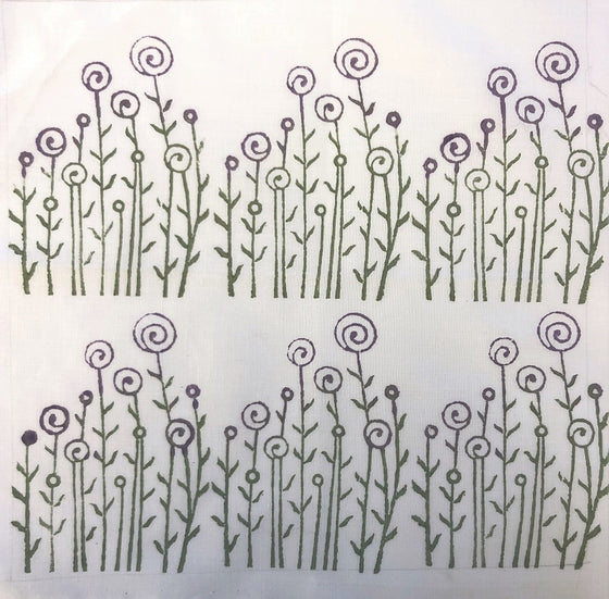 Indian Wooden Printing Block - Flower Garden