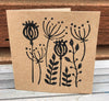 Indian Wooden Printing Block - Poppy Seedhead Tile