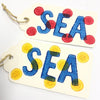Sand, Sea, Sun Text Printing Blocks