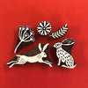 Indian Wooden Block Set - Hares and Seedheads