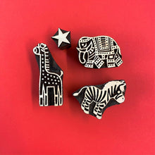  Indian Wooden Block Set - Jungle Mix