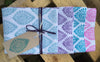Hand block printed napkin using a Paisley Indian wooden printing block