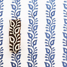  Indian Wooden Printing Block - Indian Leaf Border