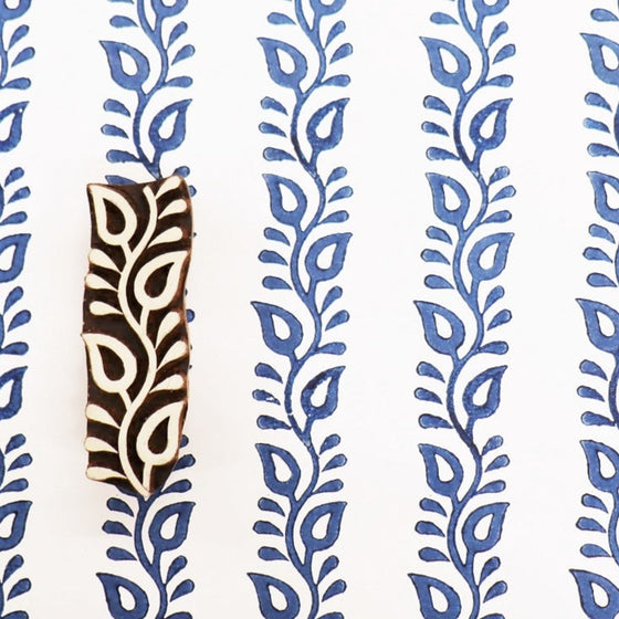 Indian Wooden Printing Block - Indian Leaf Border
