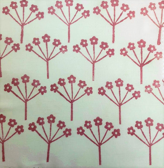 Indian Wooden Printing Block - Flower Seedhead
