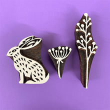  Indian Wooden Block Set - Spring Hare