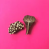 Indian Wooden Printing Block - 2-Part Wild Seeds