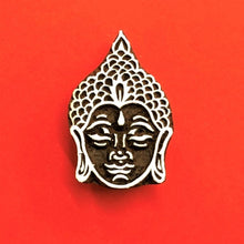  Indian Wooden Printing Block - Buddha Head