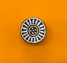  Indian Wooden Printing Block - Mini Circle Design 1