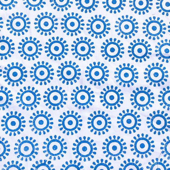 Indian Wooden Printing Block - Circle Dot Flower