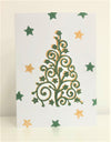 Indian Wooden Printing Block - Curls & Stars Christmas Tree