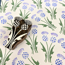  Indian Wooden Printing Block - Double Thistle