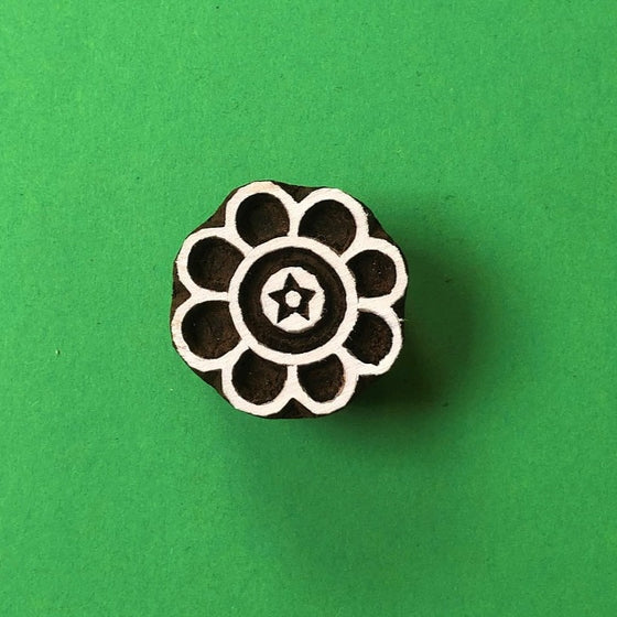 Indian Wooden Printing Block - Flower 1