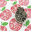 Flowery Apple Indian wooden printing Block