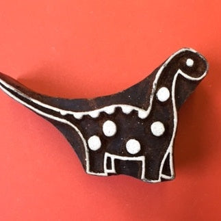 Indian Wooden Printing Block - Spotty Dino