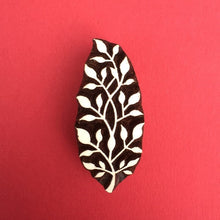  Indian Wooden Printing Block - Indian Leaf Vine Twist