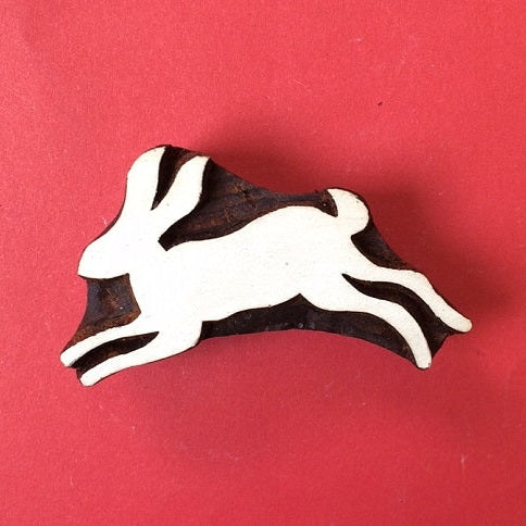 Indian Wooden Printing Block - Jumping Hare