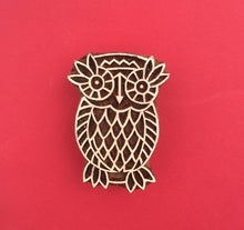  Indian Wooden Printing Block - Large Owl