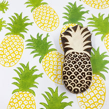  A hand carved Indian wooden printing block in a Pineapple design