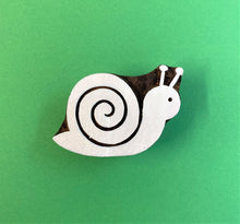  Indian Wooden Printing Block - Large Snail - LAST CHANCE