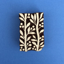  Indian Wooden Printing Block - Leaf Vine Repeat