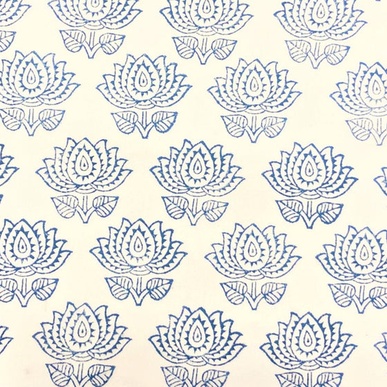 Sample block print of a Flower Lotus design
