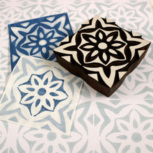  Indian Wooden Printing Block - Mediterranean Tile