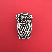  Indian Wooden Printing Block - Medium Owl