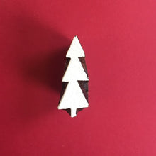  Indian Wooden Printing Block - Mini Christmas Tree 6