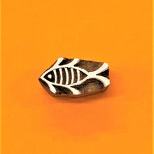  Indian Wooden Printing Block - Mini Fish