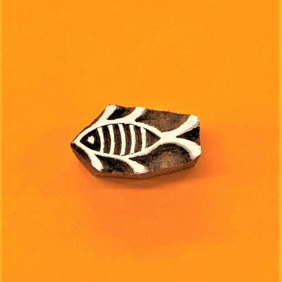Indian Wooden Printing Block - Mini Fish