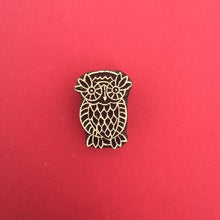  Indian Wooden Printing Block - Mini Owl