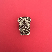  Indian Wooden Printing Block - Mini Owl