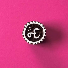  Indian Wooden Printing Block - Om Symbol