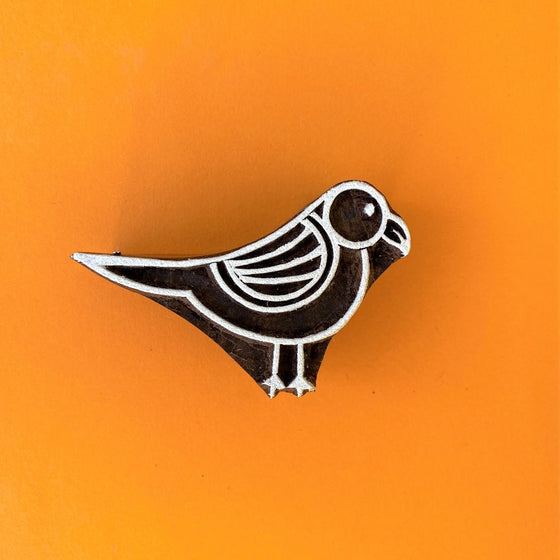 Indian Wooden Printing Block - Parrot