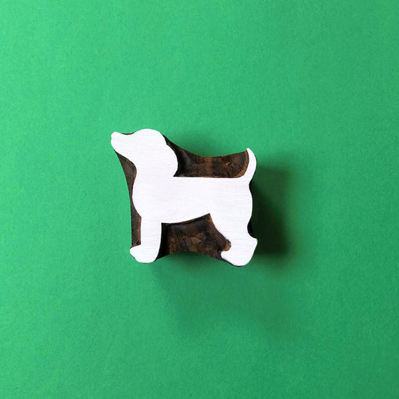 Indian Wooden Printing Block - Doggy