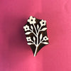 Indian Wooden Printing Block - Pretty Flower Bunch