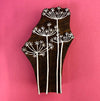 Indian Wooden Printing Block - Seedhead Cluster
