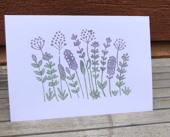 Indian Wooden Printing Block - Seedhead Scene